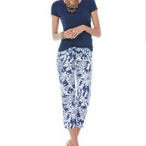 Lilly Pulitzer white shell crop pant
